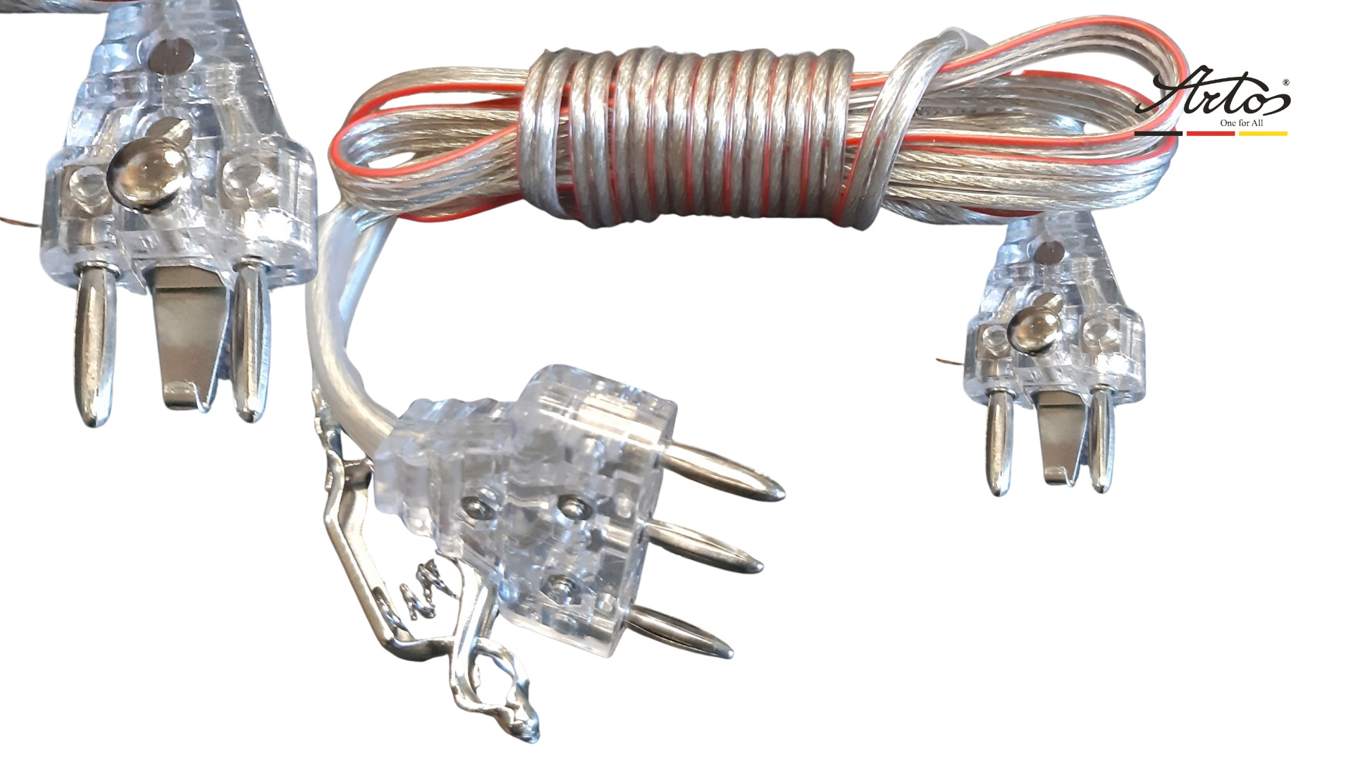 AKKFL Special Foil/Sabre Body Cord, 2-Pin Plugs (transparent) - Image 1